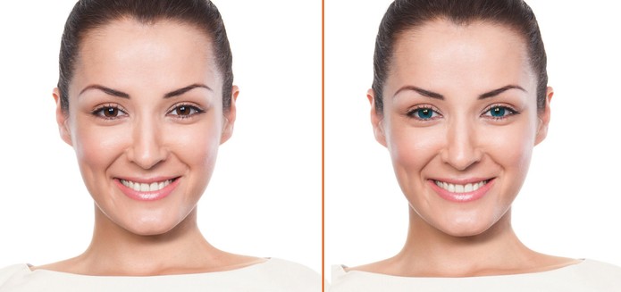 Antes de depois da imagem com os olhos de outra cor (Foto: Reprodução/Barbara Mannara) (Foto: Antes de depois da imagem com os olhos de outra cor (Foto: Reprodução/Barbara Mannara)) Antes de depois da imagem com os olhos de outra cor (Foto: Reprodução/Barbara Mannara) (Foto: Antes de depois da imagem com os olhos de outra cor (Foto: Reprodução/Barbara Mannara))