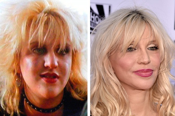 Courtney Love em 1986 e em 2014 (Foto: Reprodução / Getty Images)