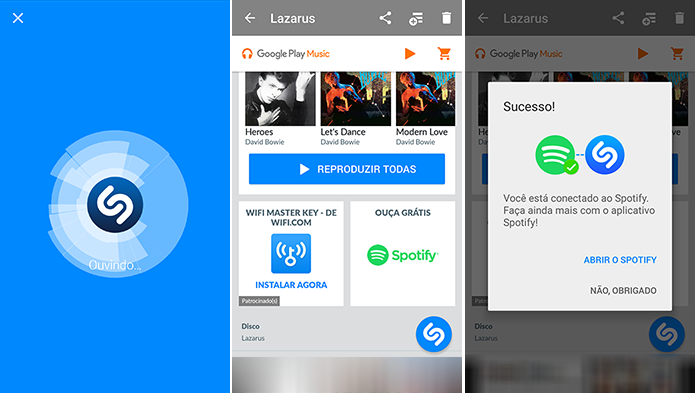 Spotify pode ser associado ao Shazam para que usuário ouça músicas após descobertas (Foto: Reprodução/Elson de Souza)