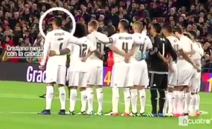 Cristiano Ronaldo no Camp Nou (Foto: Reprodução / Twitter)