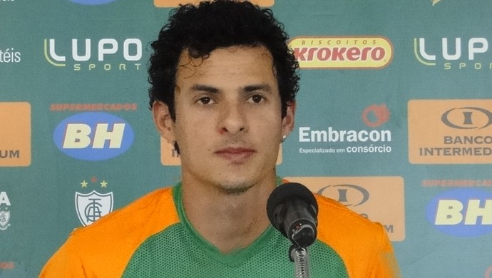 Danilo Dias está preparado para estrear pelo América-MG (Foto: Laura Bernardes) Danilo Dias está preparado para estrear pelo América-MG (Foto: Laura Bernardes)