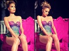 Paris Hilton posa sexy em bastidores de ensaio 