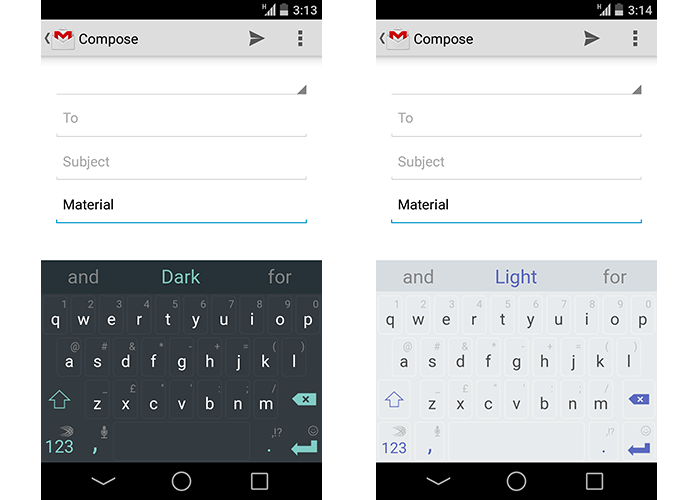 Novos temas do Swiftkey oferecem Material Design do Android 5.0 (Foto: Divulgação)