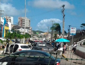 Perseguição terminou na avenida Senador Salgado Filho (Foto: Sérgio Henrique Santos/G1)