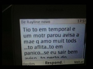 Mulher envia mensagem para tio antes de avião desaparecer no Pará (Foto: Reprodução GloboNews)