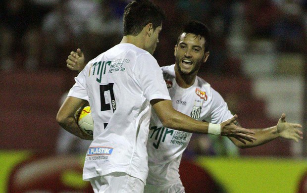 Jogadores gol Santos (Foto: José Luis Silva / Ag. Estado)