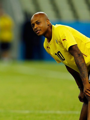 Boateng e Ayew Treino Gana (Foto: Reuters)