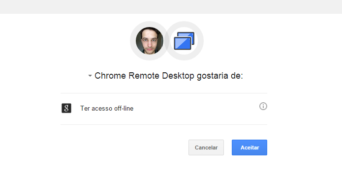 Permite que o aplicativo acesse o seu computador (Foto: Reprodução/Helito Bijora)