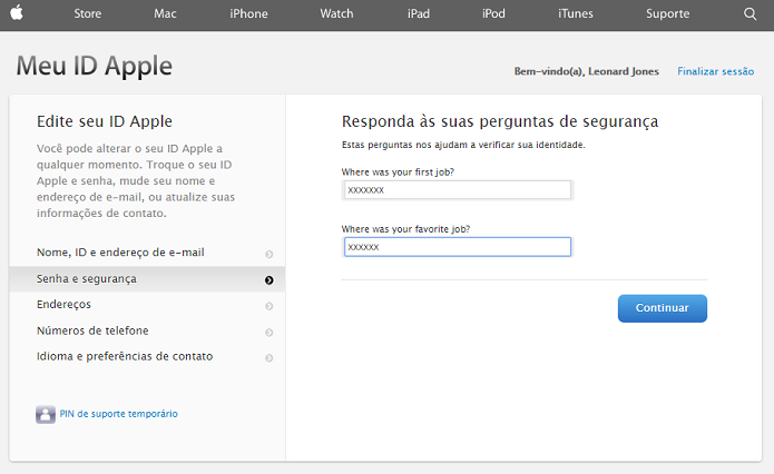 Insira o ID Apple e senha (Foto: Reprodução/Thiago Barros)