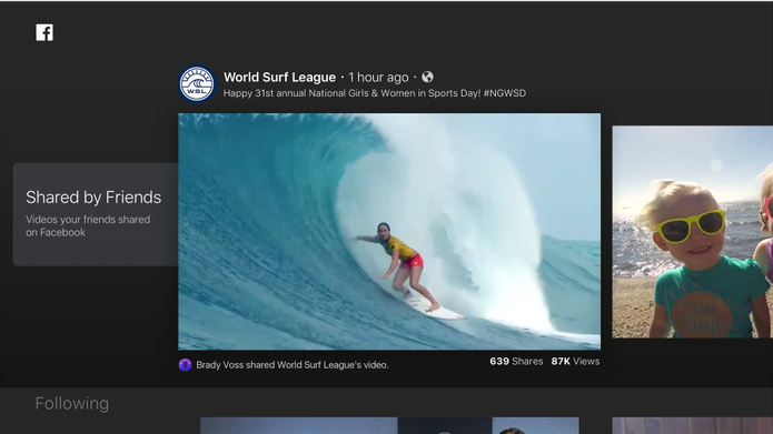 Facebook ganha app de vídeos para smart TVs; veja a interface (Foto: Divulgação/Facebook) Facebook ganha app de vídeos para smart TVs; veja a interface (Foto: Divulgação/Facebook)