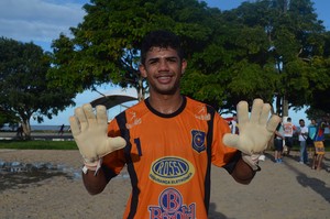 Douglas Silva, Rio Norte, Taça Cidade de Macapá de beach soccer, Amapá (Foto: Karol Aood/GE-AP)