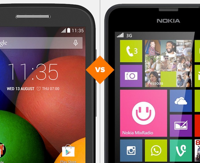 Moto E ou Lumia 630? Veja quem leva a melhor no comparativo (Foto: Arte/TechTudo)