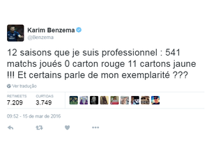 Benzema Twitter (Foto: Reprodução/Twitter)