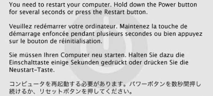 Problemas no kernel normalmente demandam a reinicialização do computador (Foto: Reprodução/Vinícius Sacramento)