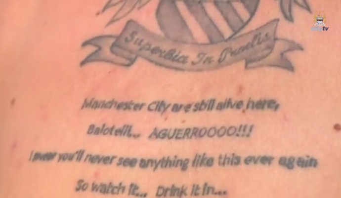  Tattoo Agüero (Foto: Reprodução Site oficial Manchester City)