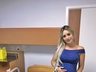 Leticia Santiago vai a hospital para dar à luz: 'A bolsa estourou'