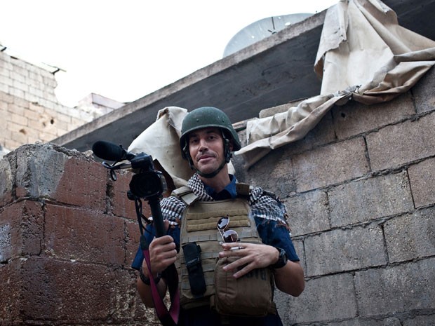 James Foley em foto de 5 de novembro em Aleppo, na Síria (Foto: Nicole Tung/AFP)