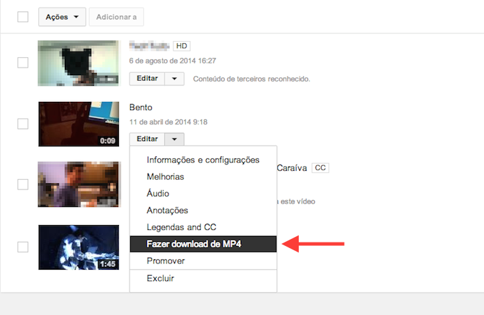 Iniciando o download do vídeo do Hangouts On Air no YouTube (Foto: Reprodução/Marvin Costa)