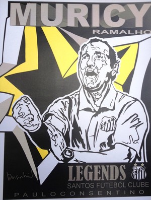 Homenagem ao técnico Muricy Ramalho (Foto: Fabio Maradei / Divulgação Santos FC)