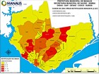 Mapa aponta quatro bairros com alto incidência do vírus da zika em Manaus