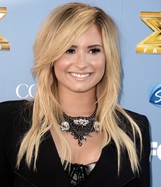 Setembro/2013: Demi Lovato com visual loiro (Foto: Getty Images)