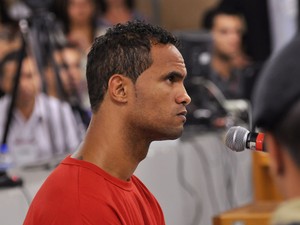 07/03//2013 - Bruno continua a depor durante o julgamento (Foto: Renata Caldeira / TJMG)