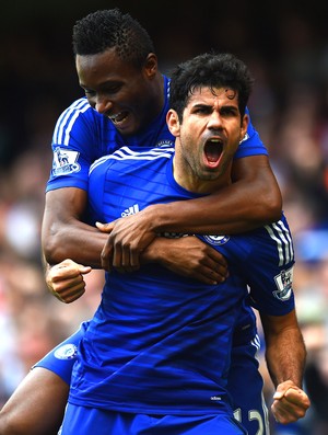 Diego Costa comemora gol do Chelsea contra o Arsenalg (Foto: Getty Images)
