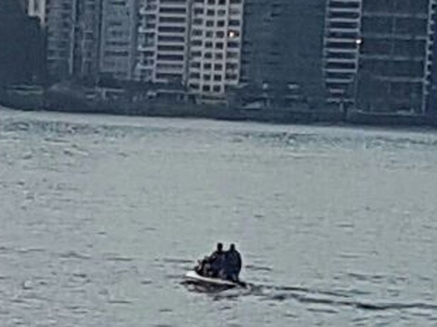 PM faz perseguição em moto aquática (Foto: Divulgação / Polícia Militar)