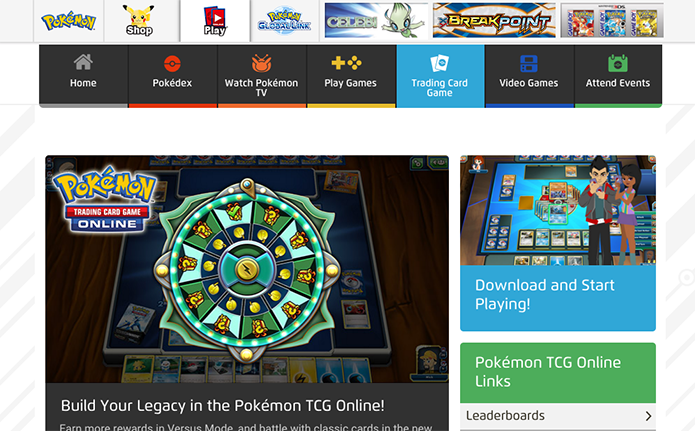 Acesse o site do Pokémon TCG (Foto: Reprodução/Murilo Molina)