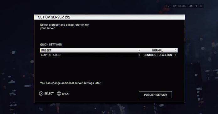 Configure modos de jogo e mapas (Foto: Reprodução/Youtube)