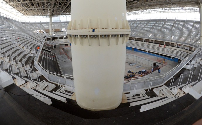 Estádio Aquático Parque Olímpico coluna (Foto: André Durão)