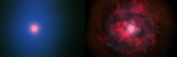 Vento de estrelas gigantes é composto por pedaços quentes e frios (Foto: ESA–C. Carreau/Nazé et al)