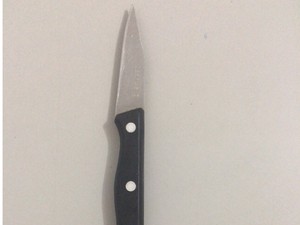 Faca usada por adolescente (Foto: Divulgação/Polícia Civil)