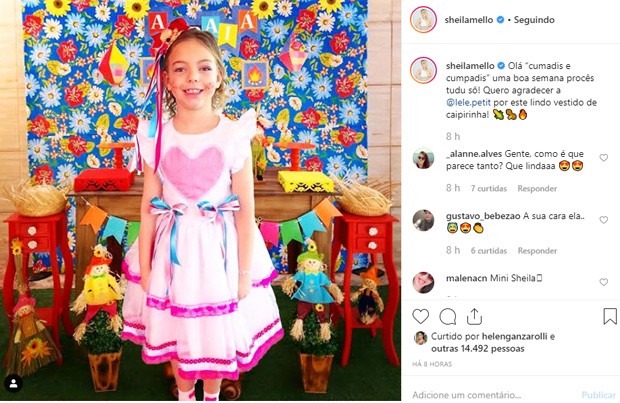 Brenda, filha de Sheila Mello e Fernando Scherer (Foto: Reprodução/Instagram) Brenda, filha de Sheila Mello e Fernando Scherer (Foto: Reprodução/Instagram)