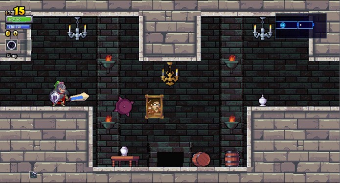 Cenário 2D de Rogue Legacy (Foto: Reprodução / João Moura)