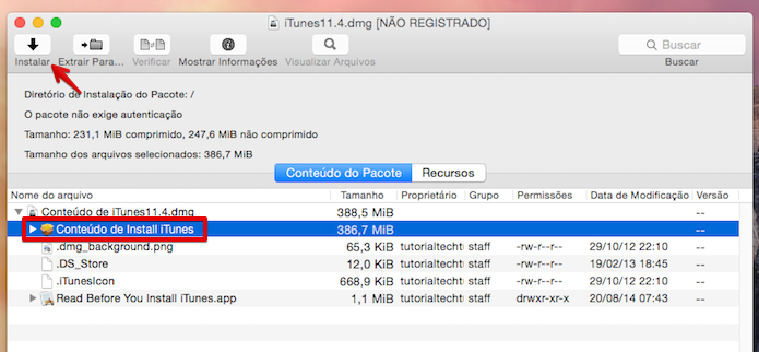 Instalando o iTunes 11 no OS X Yosemite (Foto: Reprodução/Helito Bijora) 