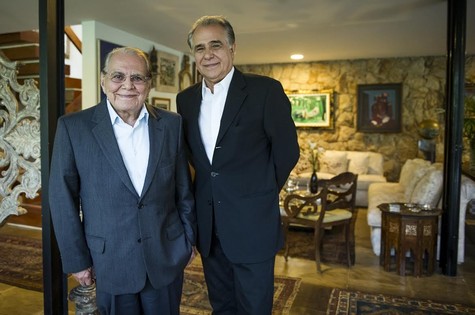 Ivo Pitanguy com Roberto D&#39;Avilla (Foto: João Cotta/ TV Globo)