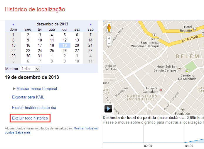 Para apagar todo seu histórico, basta clicar no link correspondente (Foto: Reprodução/Paulo Alves) (Foto: Para apagar todo seu histórico, basta clicar no link correspondente (Foto: Reprodução/Paulo Alves))