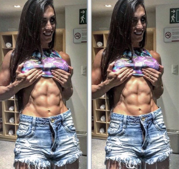 Gabi Dezan cuidará de Cacau em sua fase fitness. (Foto: Reprodução)