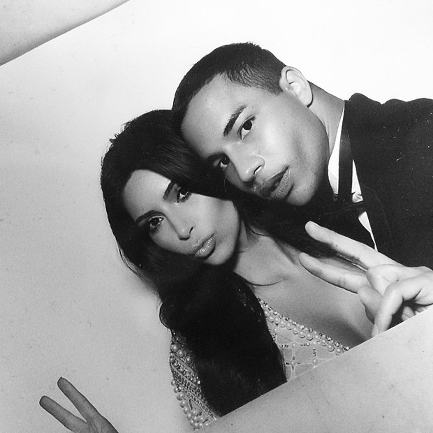 Kim Kardashian e Olivier Rousteing (Foto: Reprodução / Instagram)