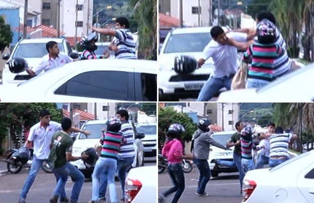Resultado de imagem para briga de motoristas na rua