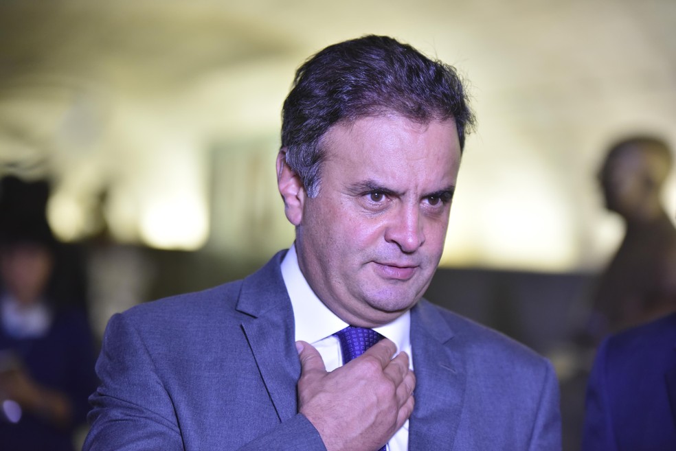 O senador afastado Aécio Neves (PSDB-MG) (Foto: Ricardo Botelho/Brazil Photo Press/AFP)