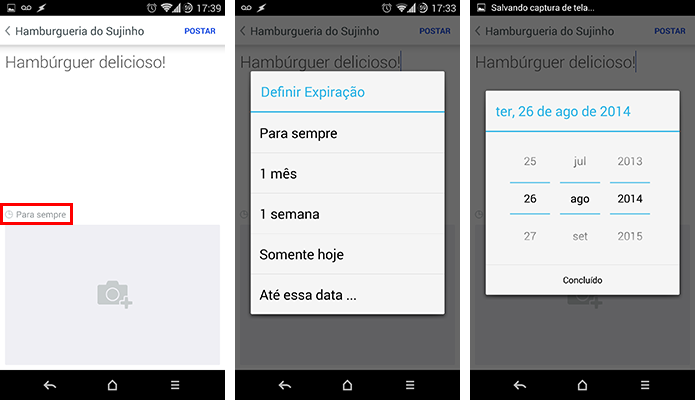 Foursquare permite definir data de expiração de dicas postadas na rede (Foto: Reprodução/Paulo Alves)