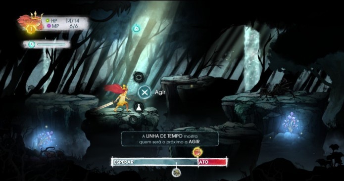 Child of Light: os combates além de dinâmicos, possuem belas animações (Foto: Reprodução/Paulo Vasconcellos)