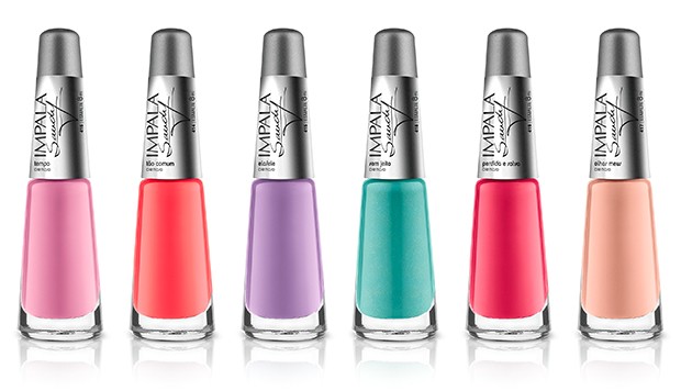 Cores da linha de esmaltes da Sandy (Foto: Divulgação) Cores da linha de esmaltes da Sandy (Foto: Divulgação)