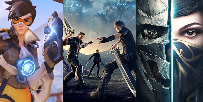 Overwatch, Final Fantasy 15 e Dishonored 2 foram os melhores jogos de 2016 (Foto: Reprodução / TechTudo) Overwatch, Final Fantasy 15 e Dishonored 2 foram os melhores jogos de 2016 (Foto: Reprodução / TechTudo)