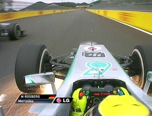 Asa de Nico Rosberg quebra em alta velocidade na Coreia do Sul