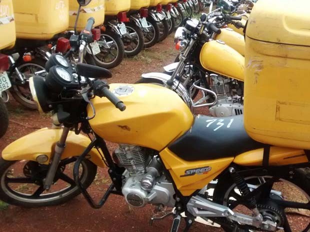 Motos que est&atilde;o entre os itens que ser&atilde;o leiloados pelos Correios no DF (Foto: Correios/Divulga&ccedil;&atilde;o)