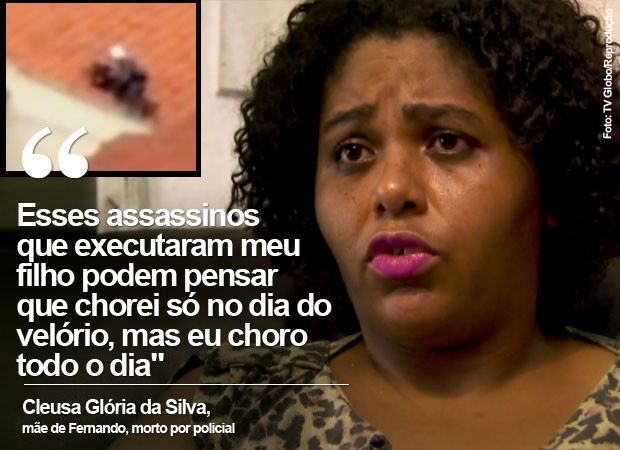 Depoimento mãe de vítima de violência (Foto: TV Globo/Reprodução)