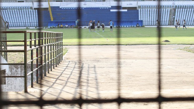 Treino secreto do Treze no Amigão (Foto: Magnus Menezes / Jornal da Paraíba)